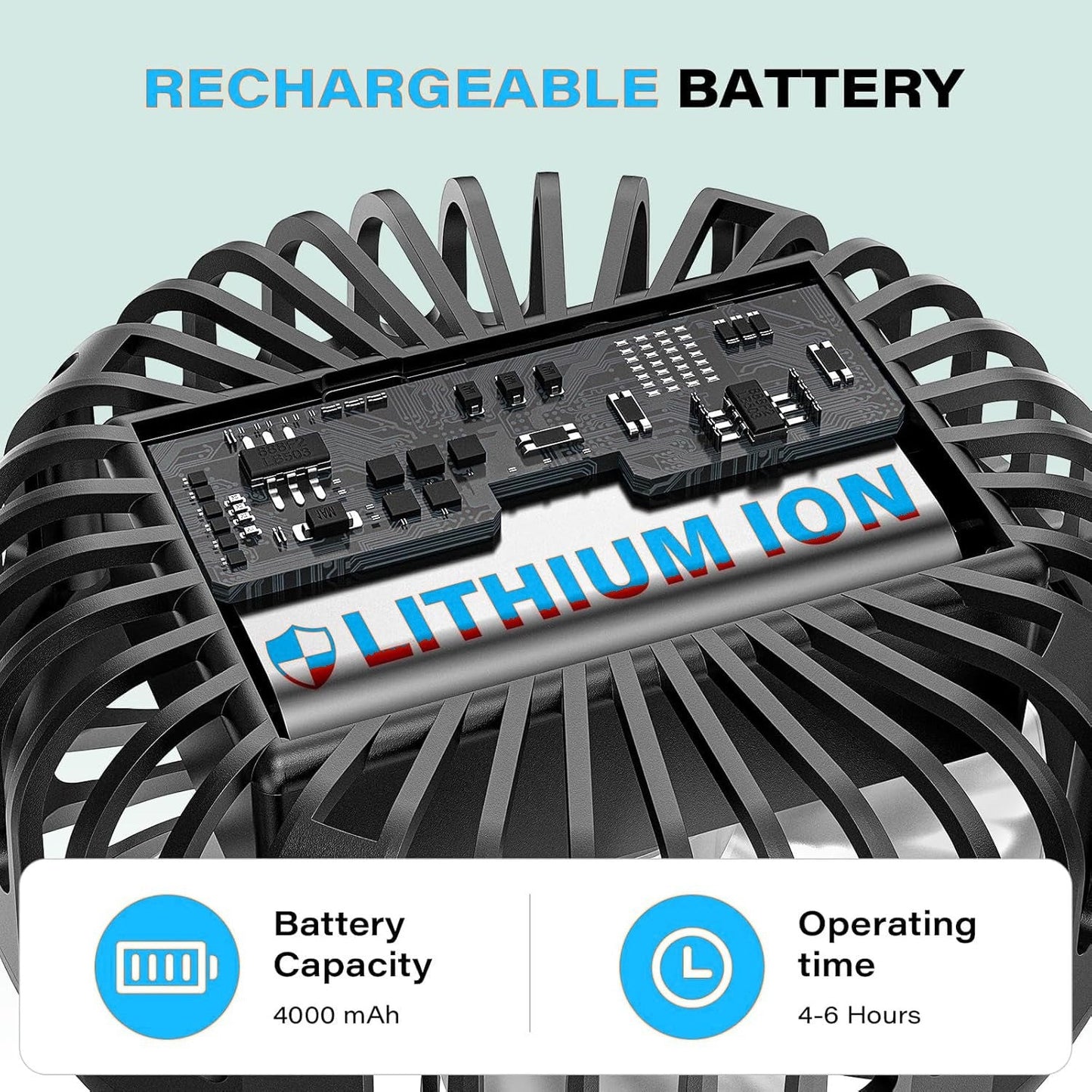 Relvia Magnetic Golf Cart Fan